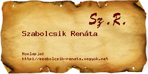 Szabolcsik Renáta névjegykártya