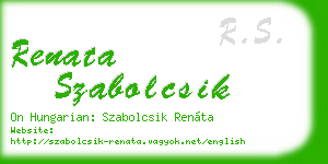 renata szabolcsik business card