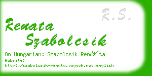 renata szabolcsik business card